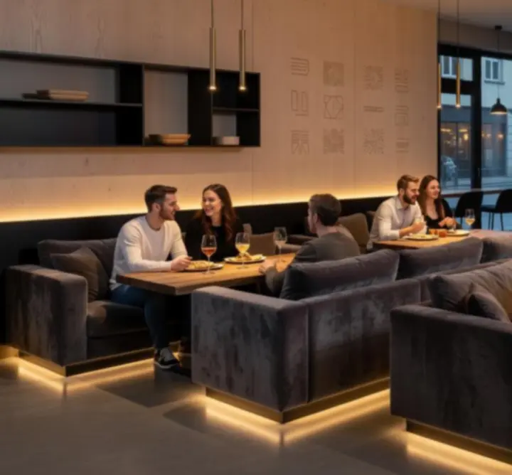 Nowoczesne, lounge'owe wnętrze Card Table Bar