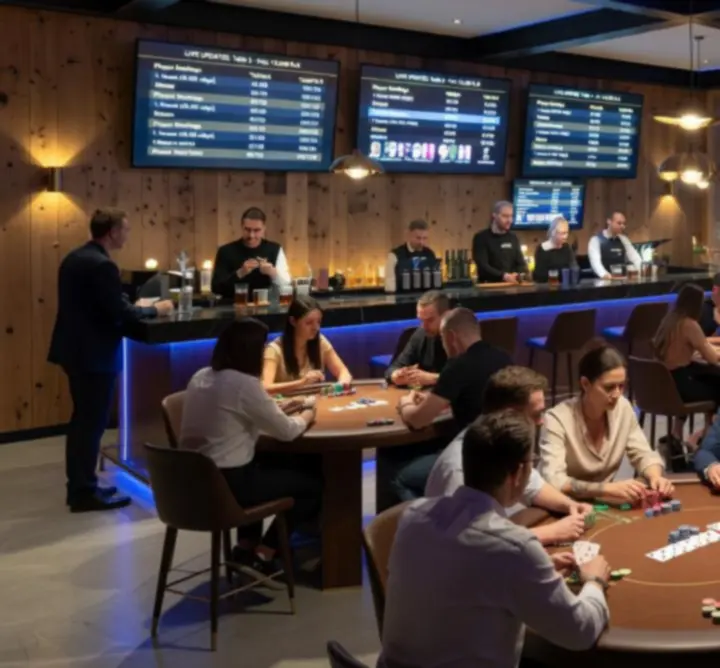 Zdjęcia z turniejów pokerowych i strefy pokerowej w Card Table Bar